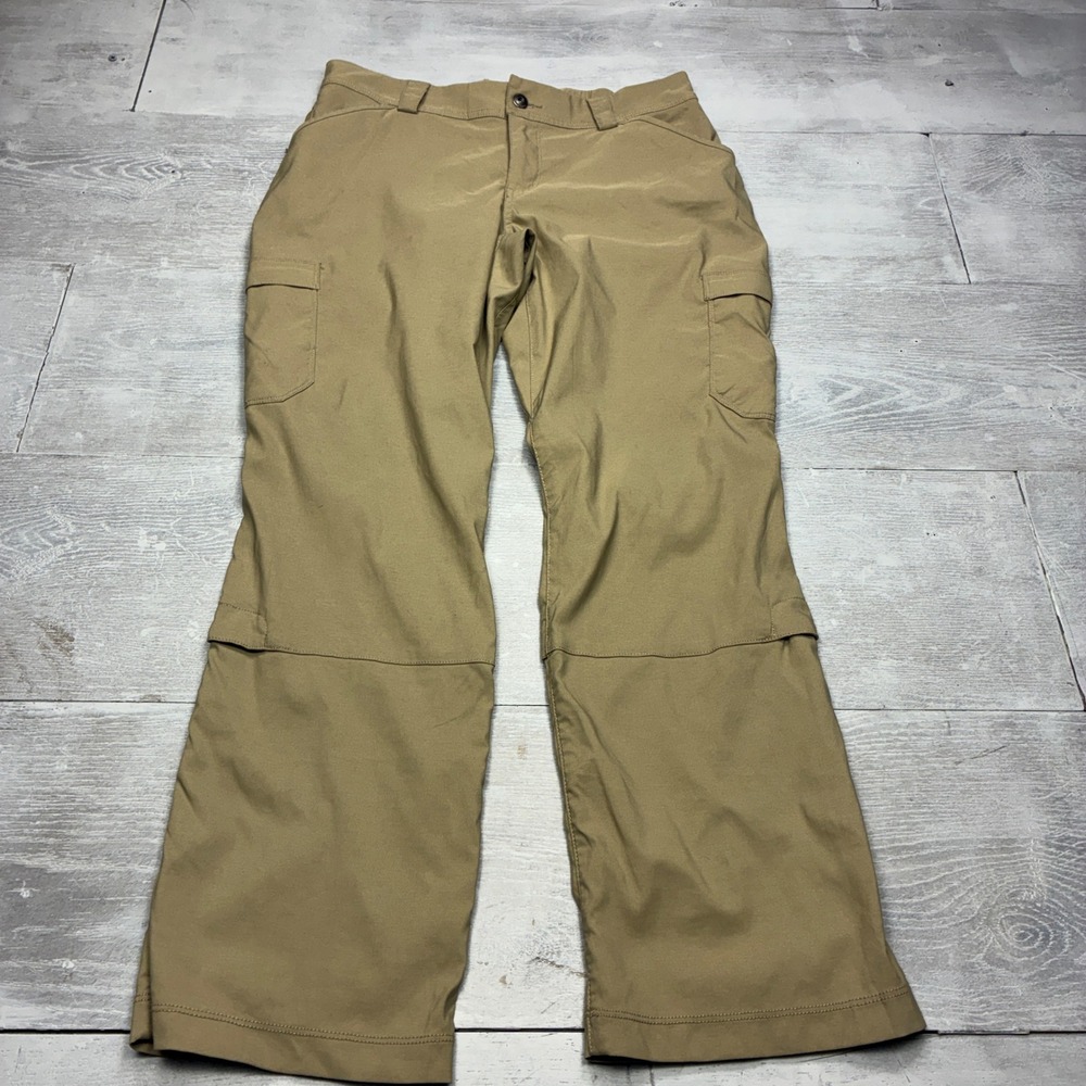 Duluth Trading Co Dry on the Fly Pants Womens 10x29 Tan Khaki Cargo Hiking Work